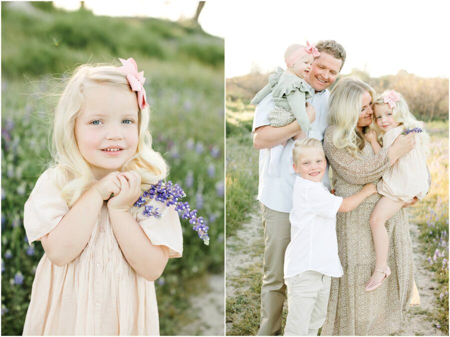 Wild flower lupine family session in San Francisco Bay Area
